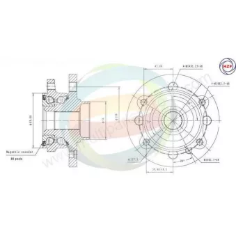 Roulement de roue avant ODM-MULTIPARTS 70-340052
