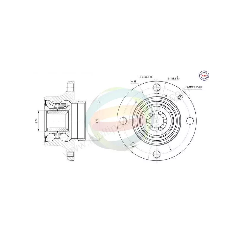 Roulement de roue arrière ODM-MULTIPARTS 70-350033