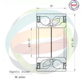 Roulement de roue avant ODM-MULTIPARTS 70-350035