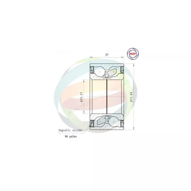 Roulement de roue avant ODM-MULTIPARTS 70-350035