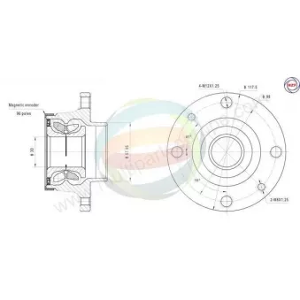 Roulement de roue arrière ODM-MULTIPARTS 70-350066