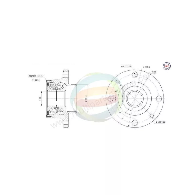 Roulement de roue arrière ODM-MULTIPARTS 70-350066