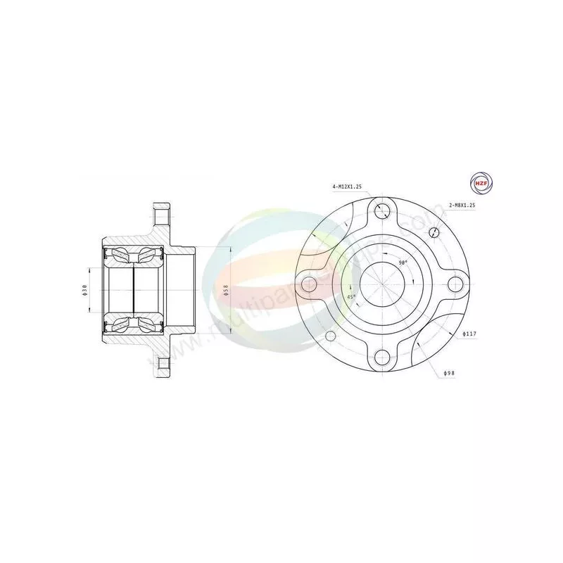 Roulement de roue arrière ODM-MULTIPARTS 70-350082