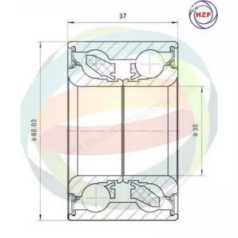 Roulement de roue avant ODM-MULTIPARTS 70-350103