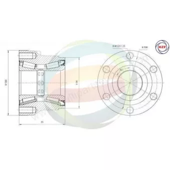 Roulement de roue avant ODM-MULTIPARTS 70-400006