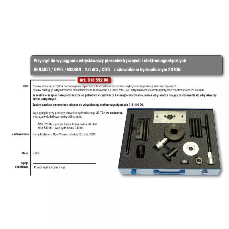 Kits d'extraction d'injecteurs HP ZUP 918 592 00