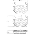 Jeu de 4 plaquettes de frein STOPTECH 309.04611 - Visuel 3