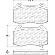 Jeu de 4 plaquettes de frein STOPTECH 309.09600 - Visuel 3
