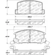 Jeu de 4 plaquettes de frein STOPTECH 309.06570 - Visuel 3