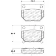 Jeu de 4 plaquettes de frein STOPTECH 309.04610 - Visuel 3
