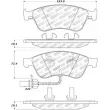Jeu de 4 plaquettes de frein avant STOPTECH 308.10240 - Visuel 2