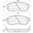 Jeu de 4 plaquettes de frein STOPTECH 309.06530 - Visuel 2