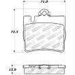 Jeu de 4 plaquettes de frein STOPTECH 309.08480 - Visuel 2