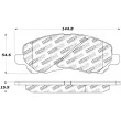 Jeu de 4 plaquettes de frein avant STOPTECH 309.08660 - Visuel 2