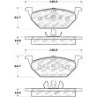 Jeu de 4 plaquettes de frein avant STOPTECH 309.07680 - Visuel 2