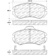 Jeu de 4 plaquettes de frein avant STOPTECH 309.09240 - Visuel 2