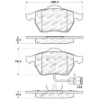 Jeu de 4 plaquettes de frein avant STOPTECH 309.05550 - Visuel 2