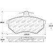 Jeu de 4 plaquettes de frein avant STOPTECH 309.06960 - Visuel 2