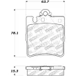 Jeu de 4 plaquettes de frein STOPTECH 309.08760 - Visuel 2