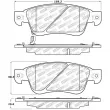 Jeu de 4 plaquettes de frein avant STOPTECH 309.12870 - Visuel 2