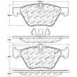 Jeu de 4 plaquettes de frein avant STOPTECH 309.10611 - Visuel 2