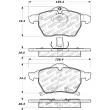 Jeu de 4 plaquettes de frein avant STOPTECH 309.08190 - Visuel 2