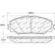 Jeu de 4 plaquettes de frein avant STOPTECH 309.12100 - Visuel 2