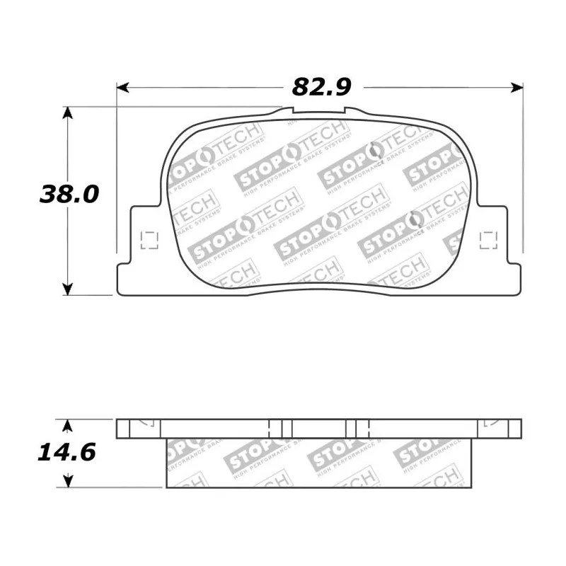 Jeu de 4 plaquettes de frein STOPTECH 309.08350 - Visuel 1