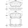 Jeu de 4 plaquettes de frein avant STOPTECH 308.03740 - Visuel 2
