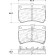 Jeu de 4 plaquettes de frein avant STOPTECH 308.03190 - Visuel 2