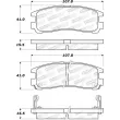 Jeu de 4 plaquettes de frein STOPTECH 308.03831 - Visuel 2
