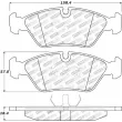 Jeu de 4 plaquettes de frein avant STOPTECH 308.02530 - Visuel 2