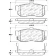 Jeu de 4 plaquettes de frein STOPTECH 308.05400 - Visuel 2