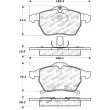 Jeu de 4 plaquettes de frein avant STOPTECH 308.08190 - Visuel 2