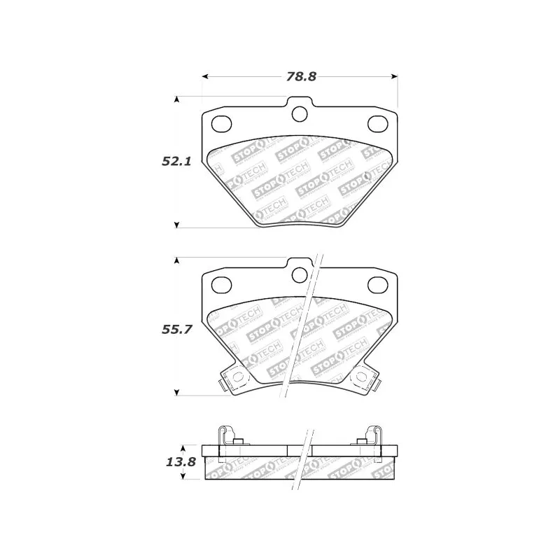 Jeu de 4 plaquettes de frein STOPTECH 308.08230 - Visuel 1