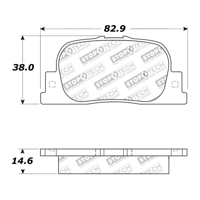 Jeu de 4 plaquettes de frein STOPTECH 308.08350 - Visuel 1