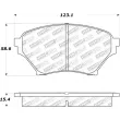 Jeu de 4 plaquettes de frein avant STOPTECH 308.08900 - Visuel 2
