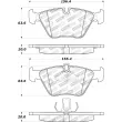 Jeu de 4 plaquettes de frein avant STOPTECH 308.07250 - Visuel 2