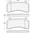 Jeu de 4 plaquettes de frein avant STOPTECH 308.09380 - Visuel 2