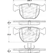 Jeu de 4 plaquettes de frein STOPTECH 308.06811 - Visuel 2