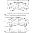 Jeu de 4 plaquettes de frein avant STOPTECH 308.09570 - Visuel 2