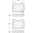 Jeu de 4 plaquettes de frein STOPTECH 308.09611 - Visuel 2