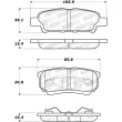 Jeu de 4 plaquettes de frein STOPTECH 308.10370 - Visuel 2
