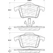Jeu de 4 plaquettes de frein STOPTECH 308.09800 - Visuel 2