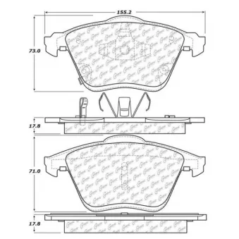 Jeu de 4 plaquettes de frein avant STOPTECH