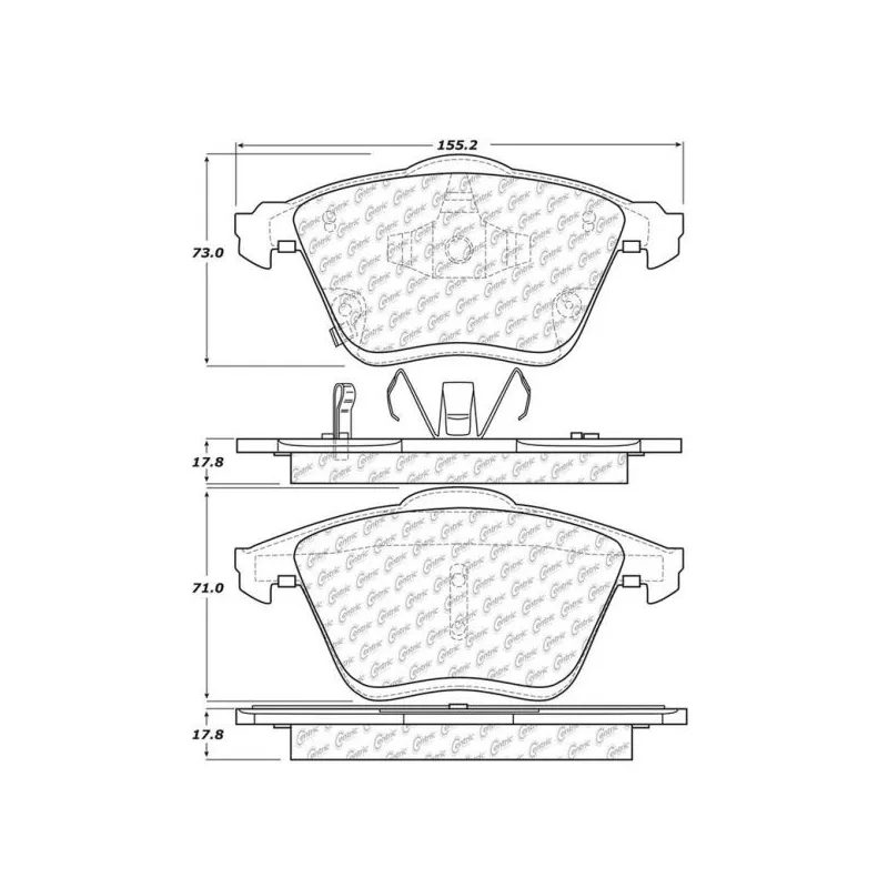Jeu de 4 plaquettes de frein avant STOPTECH 308.11860