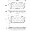Jeu de 4 plaquettes de frein STOPTECH 308.10080 - Visuel 2