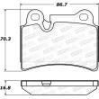 Jeu de 4 plaquettes de frein STOPTECH 308.12770 - Visuel 2