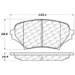 Jeu de 4 plaquettes de frein avant STOPTECH 308.11790 - Visuel 2