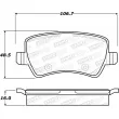 Jeu de 4 plaquettes de frein STOPTECH 308.13070 - Visuel 2